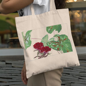 Vintage Sweet William Flower Canvas Tote